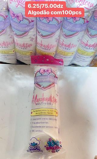 DISCO DE ALGODAO LIMPEZA FACIAL COM 50PCS-3.50/12SAQUINHAS