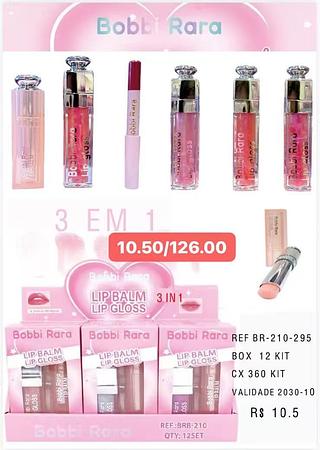 BOBBI RARA LIP GLOSS 3 EM 1-24PCS/10.50