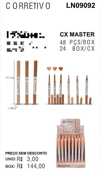 LUANEVE CORRETIVO LAPIS -48PCS/3.00