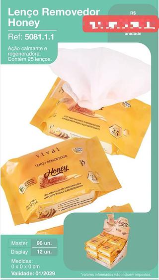 VIVAI LENCOSREMOVEDOR HONEY-12PCS/4.58