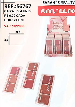 SARAHS PALETA DE BLUSH-24PCS/6.00