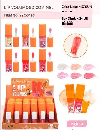yoyo maquiamor- lip volumoso com mel-24pc/5.50