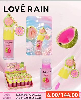 LOVE RAIN LIP GLOSS-24PCS/6.00