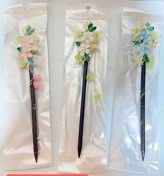 PALITO DE MADEIRA ESTILO COM PEDRA-12PCS/3.83