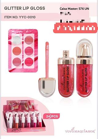 yoyo maquiamor- lip gloss-24pc/6.00