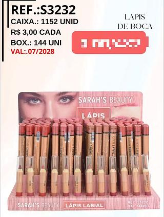 SARAHS LAPIS LABIAL-144PCS/3.00