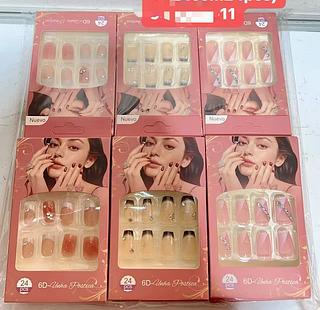 UNHA POSTICA ADULTO COM DECORADO -12CAXINHA COM 24PCS/4.5