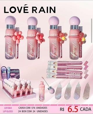LOVE RAIN LIP GLOSS+LAPI LABIAL-24PCS/6.50