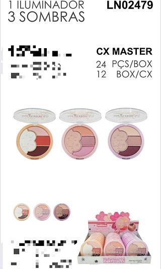 LUANEVE PILUMINADOR E 3 SOMBRAS -24PCS/5.50