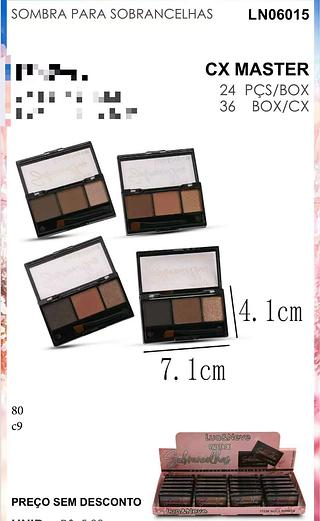 LUA NEVE SOMBRA PARA SOBRANCELHA-24PCS/5.08