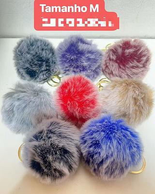 CHAVEIRO DE POM POM TAMANHO-M-12PCS/2.50
