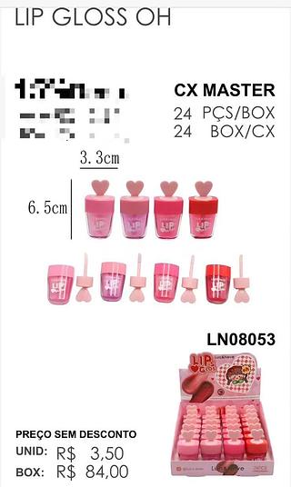 LUANEVE lip gloss -24PCS/3.50