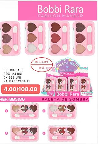 bobbi rara paleta de sombrs-24pcs/4.00