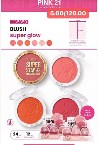 PINK21 BLUSH SUPER GLOW-24PCS/5.00