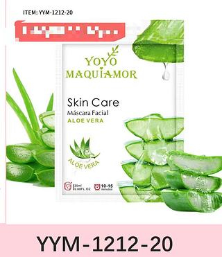 YOYO MASCARA FACIAL ALOE VERA-20PCS/2.80