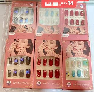 UNHA POSTICA ADULTO COM DECORADO -12CAXINHA COM 24PCS/4.5