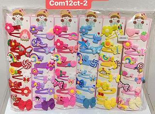 KIT 12PCS PRESILHAS DE CABELO FOFAS INF-12CT/4.50