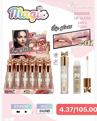 BEIJO DE NEVE LIP GLOSS-24PCS/4.37