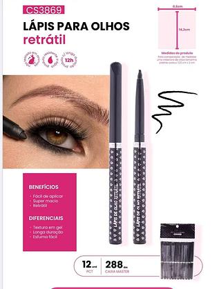 PINK21 LAPIS PARA OLHOS RETRATIL-12PCS/1.25