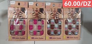 UNHA POSTICA ADULTO COM AUTOCOLANTE -12CAXINHA COM 24PCS/4.50