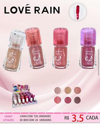 LOVE RAIN LIP GLOSS-24PCS/3.50
