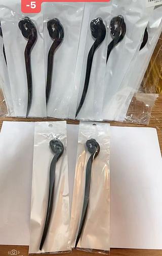 PALITOS DE MATEIRA PARA CABELO-24PCS/2.75