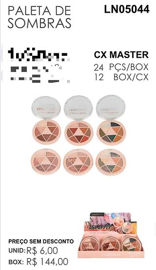 LUANEVE PALETA DE SOMBRAS -24PCS/5.50