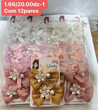 LACO PARA CABELO PRESILHA-TAMANHO M-12PARES/1.66