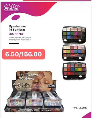 MISSFRACE PALETA DE SOMBRA-24PCS/6.50