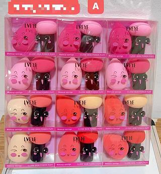 KIT DE ESPONJA PARA MAQUIAGEM-12PCS/3.16