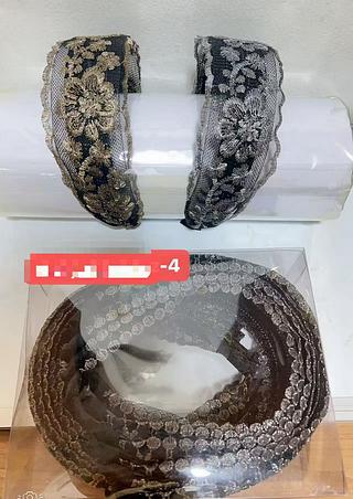 TIARA DE MALHA DE RENDA-12PCS/3.75