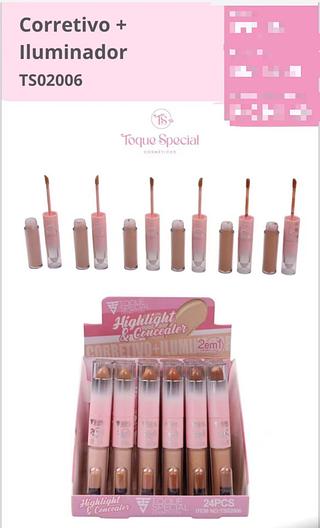 TOQUE ESPECIAL CORRETIVO+ILUMINADOR-24PCS/5.20