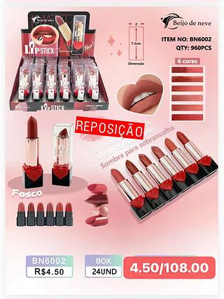 BEIJO DE NEVE BATOM FOSCO-24PCS/4.50