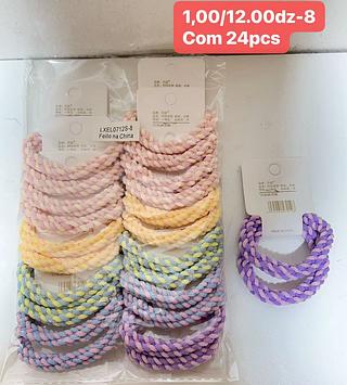 ELASTICO GROSSO PRA CABELO COM 12PARES-/1.00