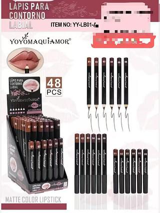 YOYO LAPIS PARA CONTONRO LABIAL -48PCS/3.00