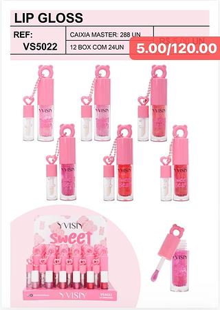 YVISIY LIP GLOSS- COM CHAVEIRO-24PCS/5.00