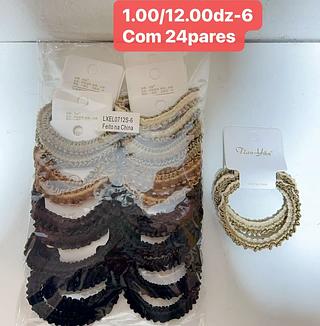 ELASTICO GROSSO PRA CABELO COM 12PARES-/1.00