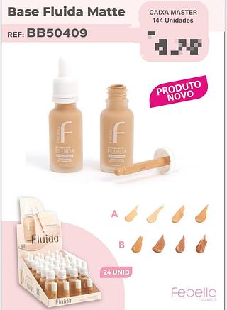 FEBELLA BASE MATTE LIQUIDO-24PCS/7.58