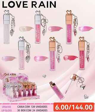 LOVE RAIN LIP GLOSS-/24PCS-6.00