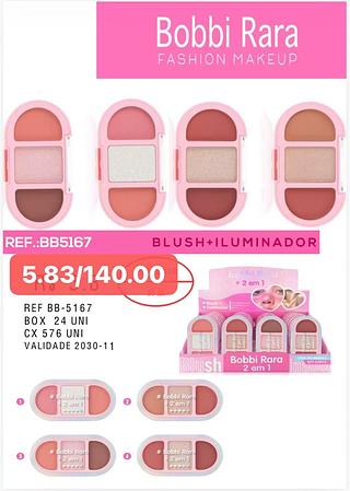 bobbi rara BLUSH+ILUMINADOR-24pcs/5.83