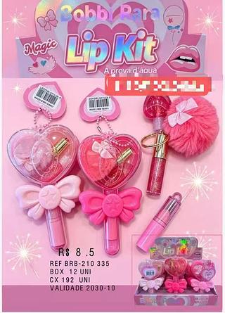 BOBBI RARA LIP GLOSS+CHAVEIRO-12PCS/8.50