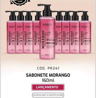 PORAN SABONETE ,MORANGO-12PCS/6.00