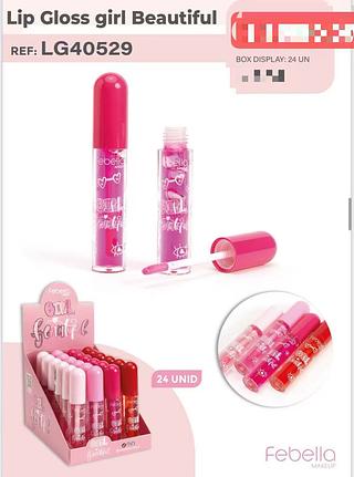 FEBELLA LIP GLOSS GIRL BEAUTIFUL-24PCS/3.75