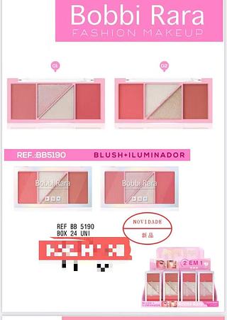 BOBBI RARA PALETA ILUMINADOR E BLUSH-24PCS/6.00
