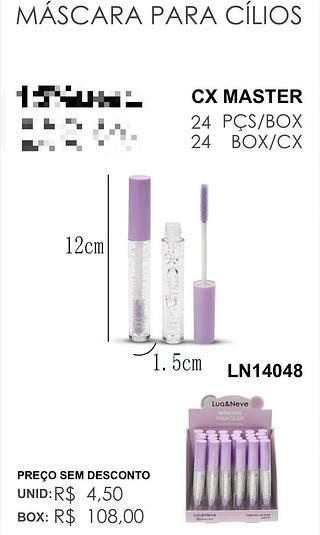 LUANEVE MASCARA DE CILIOS-24PCS/4.50