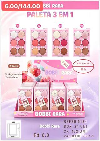bobbi rara BLUSH+ILUMINADOR+ CONTORNO-24pcs/6.00