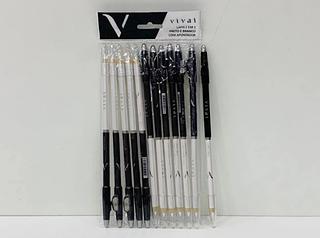VIVAI LAPIS DUAS PONTAS BRANCO E PRETO-12PCS/1.33
