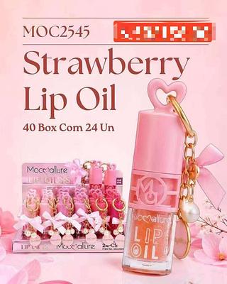 STRAWBERRY LIP GLOSS- COM CHAVEIRO-24PCS/6.50