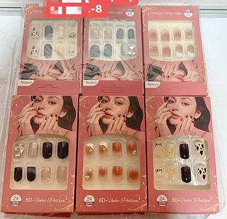 UNHA POSTICA ADULTO COM DECORADO -12CAXINHA COM 24PCS/4.5