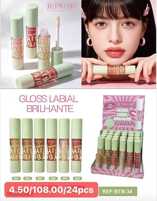 B TWO B BRILHO LABIAL-24PCS/4.50
